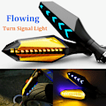 Miniatyrbillede 1 af 5: 8 mm motorcykel LED blinklys sekventielt flydende blink ind Yellow 1PC