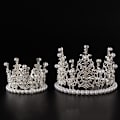Miniatyrbilde 4 av 5: 1stk Perlekronekake Dekorativ Små Tiaraer Krystallperle Pri Silver 7*5.5cm