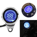 Miniatyrbillede 1 af 5: Universal Motorcykel Digital LED LCD Kilometertæller Speedometer Tacho Silver