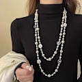 Miniatyrbild 1 av 8: Klassisk utsökt pärl-lång tröj-halsband Mode Damdel A5