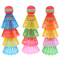 Pikkukuva 1 / 8: 12 kpl Sulkapallo EVA Rainbow Ball Head Nylon sulkapallohöyhenet Random Color 12Pcs