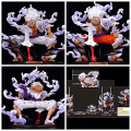 Miniatyrbilde 2 av 5: One Piece Luffy GEAR 5 Anime Figurer Nika Sun God PVC Action Fi White one size