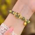 Miniatyrbilde 1 av 7: Stil Imiterer Hetian Jade Armbånd Kvadrat Sukker Lotus Perler One Size