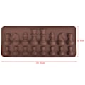 Miniatyrbillede 7 af 7: 1 STK New Chess Silikone Chokolade Forme DIY Kage Dekoration Kitc Brown one size