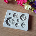 Miniatyrbillede 3 af 8: 3D Rose Flower Silikone Fondant Chokolade Form Kage Decor Suga A onesize