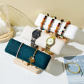 Miniatyrbillede 2 af 8: 1 stk træ ure display stande base ur halskæde armbånd E one size