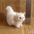 Miniatyrbillede 1 af 8: e Simulation Cat Plys Legetøj Blødt udstoppet killing Model Kat Real A1 one size
