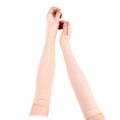 Miniatyrbillede 1 af 8: Ice Silk Sleeve Cuff Arm Uv Sun Protect AntiSlip Summer Outdoo Beige One Size