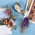 Miniatyrbild 3 av 8: Miniblomsterbuketter Torkade blommor Gypsophilabuketter för DIY C Black One Size