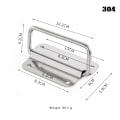 Miniatyrbilde 1 av 5: Cabinet Flight Case Solid Furniture Hardware Folding Handle For Silver A6