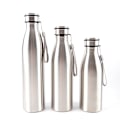 Miniatyrbilde 5 av 8: 650-1000 ml bærbar utendørs vannflaske Rustfri enkeltvegg Silver 1000ml