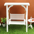 Pikkukuva 2 / 5: 1:12 Dollhouse Mini Swing keinutuoli Riippuva tuoli Puutarha Fu one size