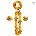 Miniatyrbillede 1 af 8: 4 stk/sæt Hawaiian Flower Leis Garland halskæde DIY dekoration F 3 One Size