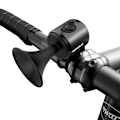 Miniatyrbilde 5 av 5: Sykkel Electronic Loud Horn 120 db Safety Electric Bell Police Bi Black one size