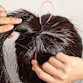 Pikkukuva 2 / 8: 4kpl/ set French Braid Tool Loop elastiset hiusnauhat kammat ha Pink onesize