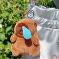Kawaii Plys Snotty Capybara Nøglering e Capybara Med Skildpadde Ba A2