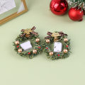 Miniatyrbilde 3 av 5: 1:12 1/6 dukkehus Miniatyr julekrans med lette dukker A1