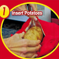 Miniatyrbild 5 av 8: Mikrovågsugn Potatisspispåse Bakad potatis Mikrovågsugn Red one size