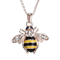 Miniatyrbilde 1 av 5: Elegant e Dame Honning Honey Bumblebee Bee Crystal Pendant Chain N Multi One Size