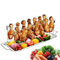 Kycklinghållare Rack Grill Stativ Stekning För BBQ Non Stick Stai Silver onesize