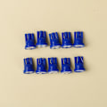 Miniatyrbillede 4 af 5: 10 stk T10 kile blå 4-SMD LED instrumentbræt lys W5W 194 2825 gau Blue One Size