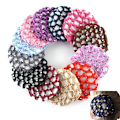 Miniatyrbillede 2 af 5: Kvinder Bun Cover Snood Hår Net Ballet Dans Skøjteløb Hæklet Chi Black One Size