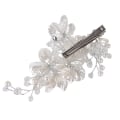 Miniatyrbilde 2 av 5: Brude Crystal Pearl Flower Hårklemme Hår Smykker Bryllupshår White 1pc