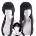 Miniatyrbillede 3 af 5: Anime Chainsaw Man Mitaka Asa Cosplay paryk Asa Mitaka Lang Sort Black One Size