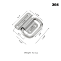 Miniatyrbilde 1 av 5: Cabinet Flight Case Solid Furniture Hardware Folding Handle For Silver A4