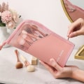 Miniatyrbild 3 av 8: 1 st Stativ kosmetisk väska för kvinnor klar dragkedja Makeup Bag Trave Pink onesize