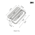 Miniatyrbilde 1 av 5: Cabinet Flight Case Solid Furniture Hardware Folding Handle For Silver A2