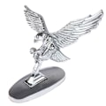Miniatyrbilde 4 av 5: Bil Front Deksel Krom hette Ornament Badge 3D Emblem Angel Eagl Black one size
