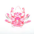 Pikkukuva 1 / 5: 60 mm kvartsikristalli lootuskukka askartelulasi fengshui-koriste Pink one size