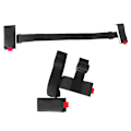 Miniatyrbillede 4 af 5: Nylon skitasker Justerbar skistang Porter krogløkkebeskyttelse Black 120cm