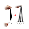 Pikkukuva 1 / 5: Sormus- ja silmukkataikatemppuja Magic Hoop Rope Escape Magie Mentali Black onesize