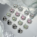 Miniatyrbillede 4 af 8: 5 Stk DIY Nail Art Decoration Heart Of Thorns Retro Shiny Loving Pink one size