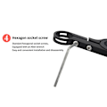 Miniatyrbilde 8 av 8: Sykkelstyre Legering Carbon Fiber Forlenget Bracket Sykkelhode black one size
