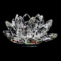 Miniatyrbild 4 av 5: 60 mm kvartskristall Lotus Flower Hantverk Glas Fengshui prydnad Red one size