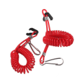 Miniatyrbillede 1 af 2: 5 stk universal påhængsmotor motor lanyard kill stop switch Red 5Pcs