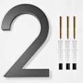 Pikkukuva 1 / 5: Osoite Big Modern Door Alphabet kelluvat talon numero kirjaimet Black 2