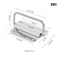 Miniatyrbilde 1 av 5: Cabinet Flight Case Solid Furniture Hardware Folding Handle For Silver A3