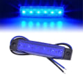 Miniatyrbild 1 av 5: 2PC 12V 6LEDS Lastbils sidomarkeringsindikator Låg led släpvagnsljus Blue 2Pcs