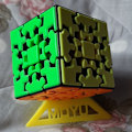 Pikkukuva 3 / 7: 3x3 Gear Cube Alkuperäinen Tarraton Smooth ja Gear Mechanism Pe Multicolor one size