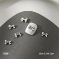 Pikkukuva 8 / 8: 10 kpl DIY Nail Art Decoration 3D hopea perhonen kiiltävä rhinest F 10Pcs
