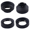 Miniatyrbillede 2 af 6: Universal 3-trins sammenklappelig 3i1 gummi foldbar modlysblænde Su Black 49mm