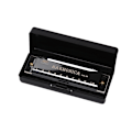 Miniatyrbillede 1 af 5: 10 hullers Harmonika Mund Orgel Puslespil Musikinstrument Begynd Black One Size