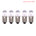 Pikkukuva 1 / 5: 5kpl E10 Led Polttimo DC 3V 4.5V Instrumenttipolttimo Polttimo Flat warm white DC3V