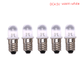 Miniatyrbild 1 av 5: 5st E10 LED-lampa DC 3V 4,5V Instrument Glödlampa Indikatorlampa Fla warm white DC4.5V