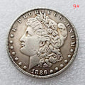 Pikkukuva 1 / 8: 1 kpl 1878-1887 USA Morgan hopeadollari 1 dollarin juhlarahat C 9 One size