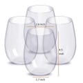 Miniatyrbillede 5 af 8: 4 Stk Ubrydelige Vinglas Splintfri Plast Glas Sikker A 4PCS